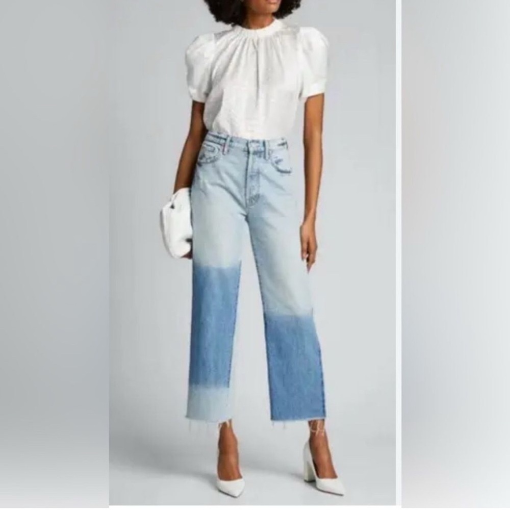 Mother Denim The Rambler Ankle Fray size 24 light wash button fly